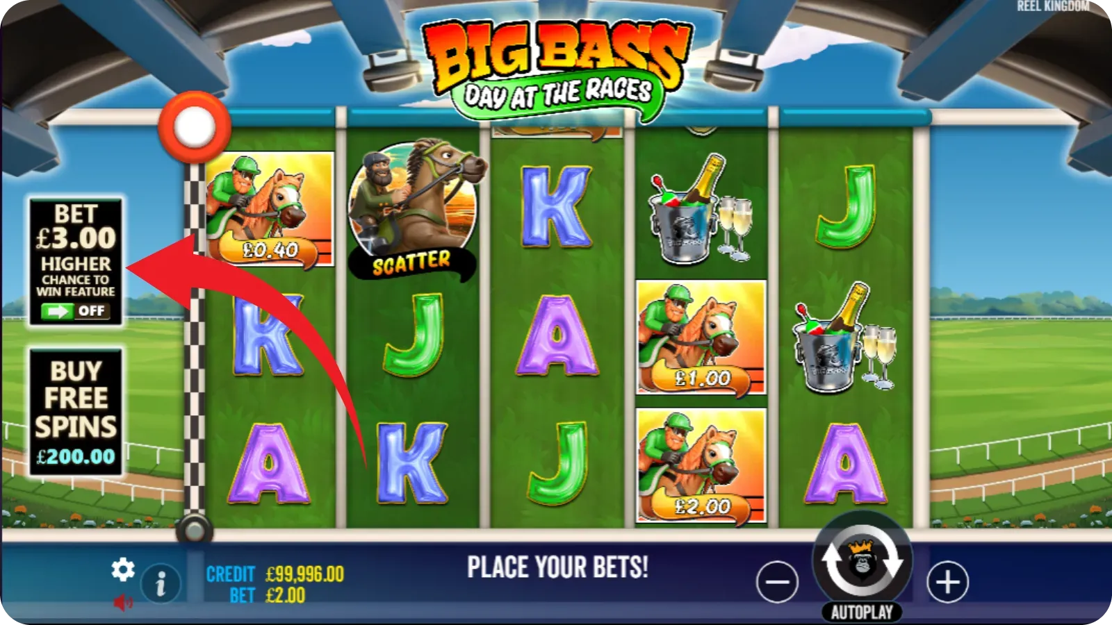 Feature Ante Bet in this slot