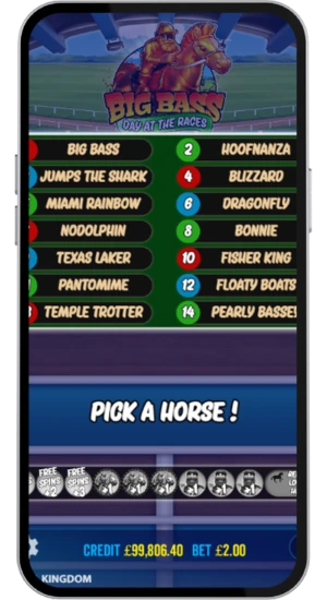 Pick a horse bonus screen before Free Spins
