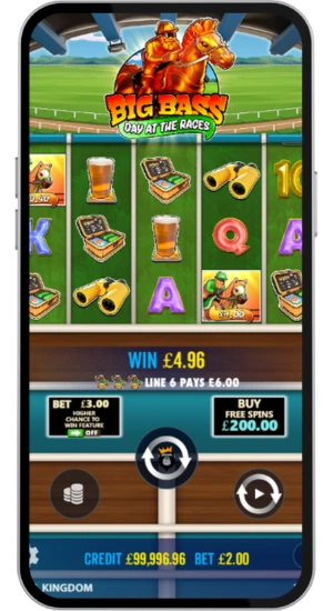 Player spinning the slot reels