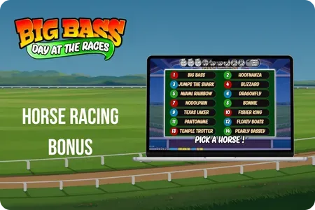 Big Bass Day at the Races horse racing bonus feature free spins