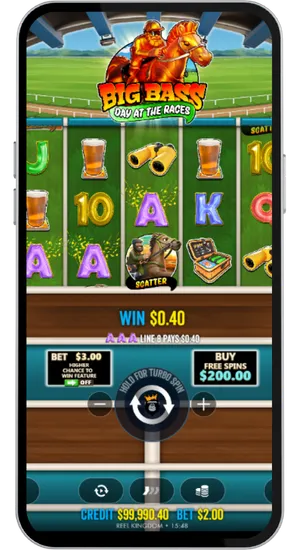 Observing Money Symbols and Free Spins mechanics in Big Bass Day at the Races
